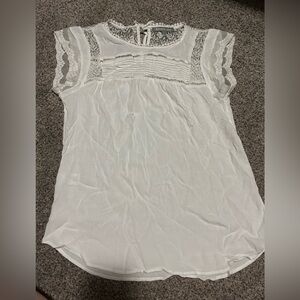 Daniel Rainn Cottagecore Sheer Lace Blouse Size M Boho